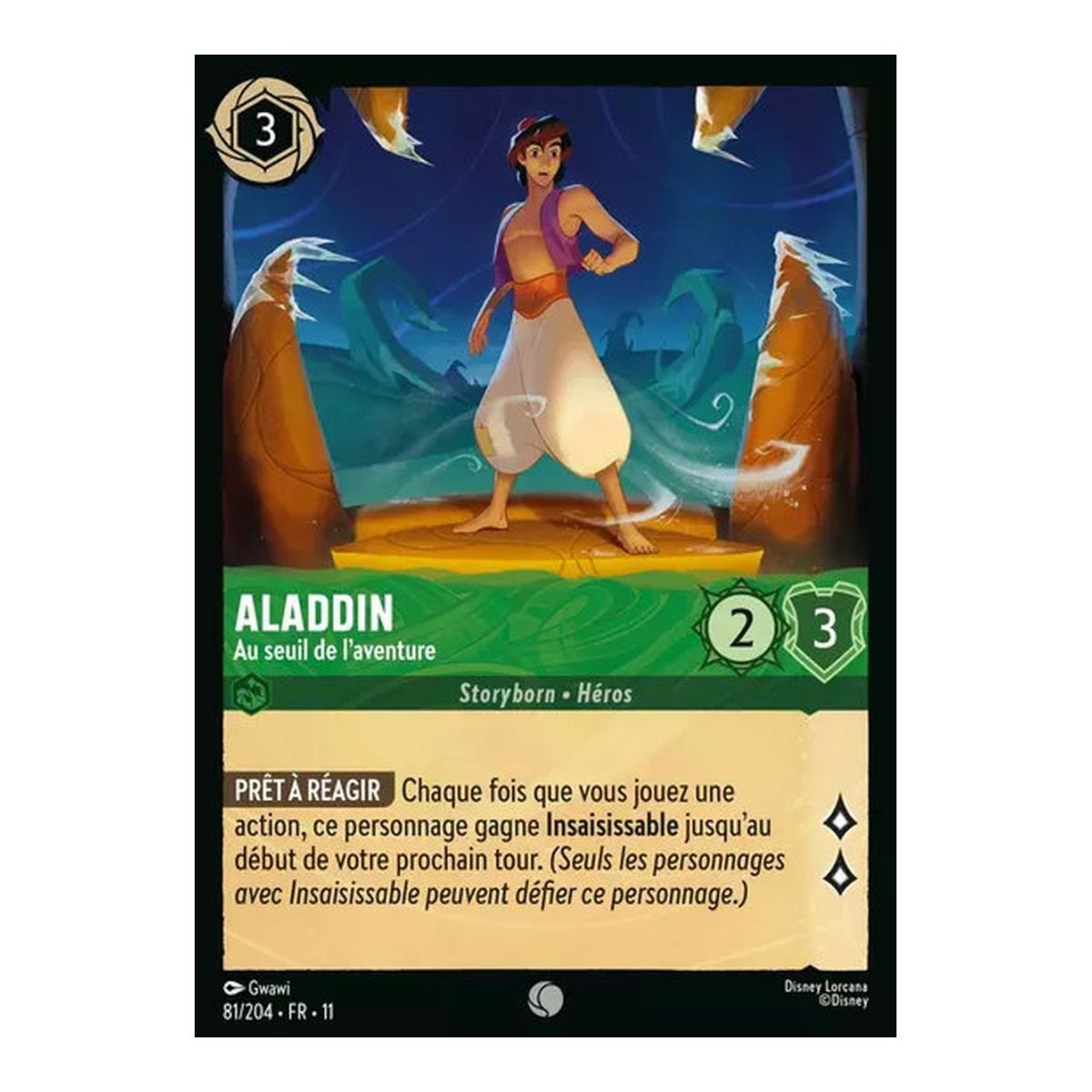 Aladdin, On the Threshold of Adventure - 81/204 - WIN - Frostbite - Brilliant - Premium - French