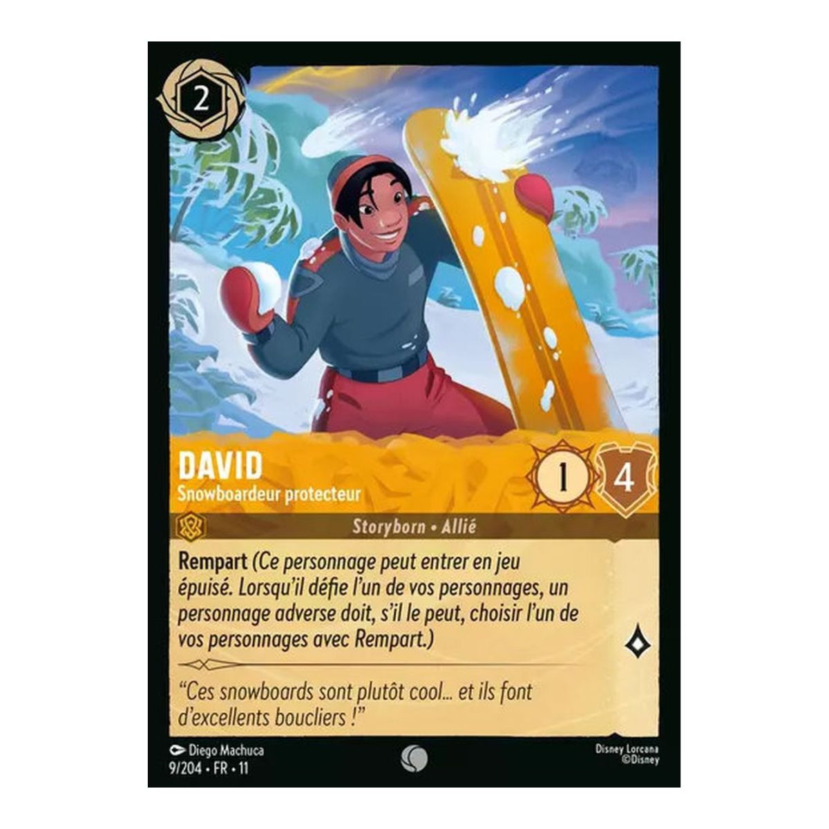 David, Protective Snowboarder - 9/204 - WIN - Frostbite - Common - French