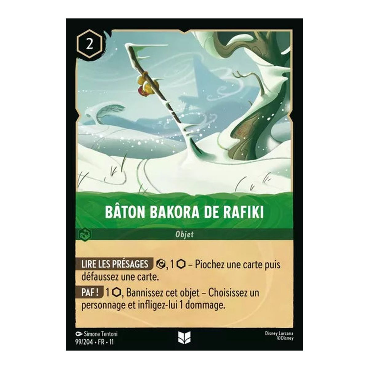 Rafiki's Bakora Staff - 99/204 - WIN - Frost Spell - Brilliant - Premium - French