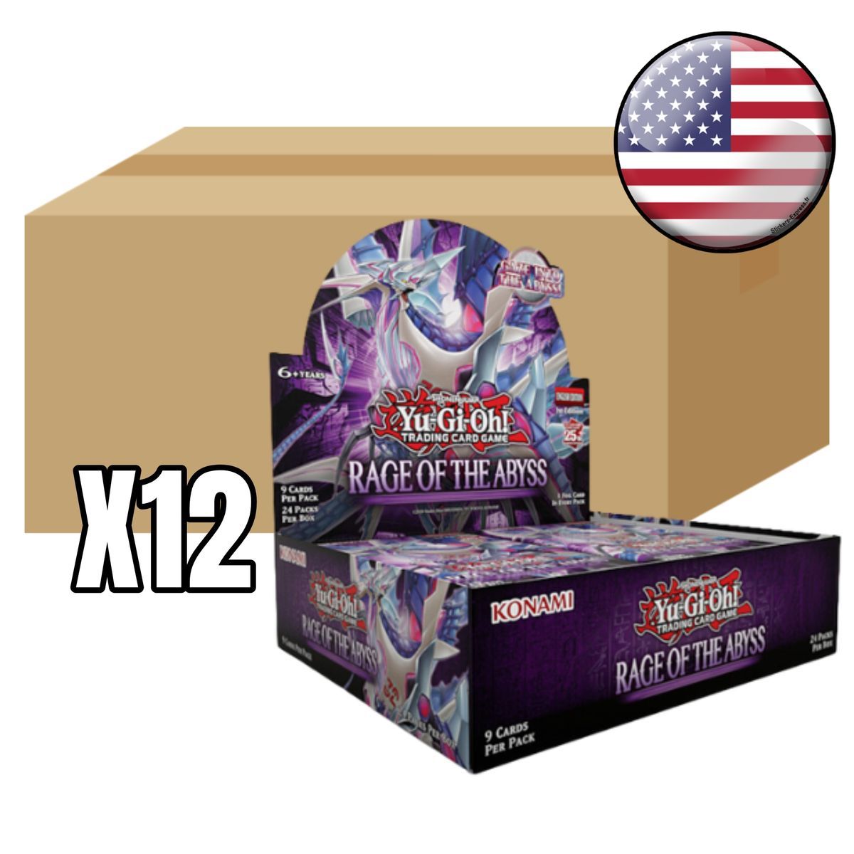 Item Yu-Gi-Oh! - Case of 12 Box of 24 Boosters - The Rage of the Abyss - US