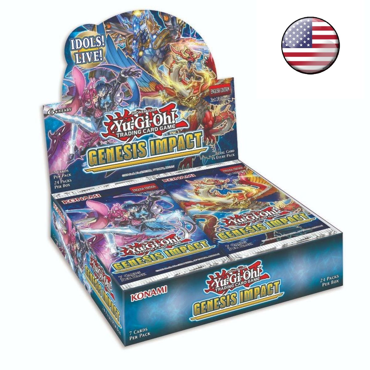 Yu Gi Oh! - Display - Box of 24 Boosters - Genesis Impact - American US