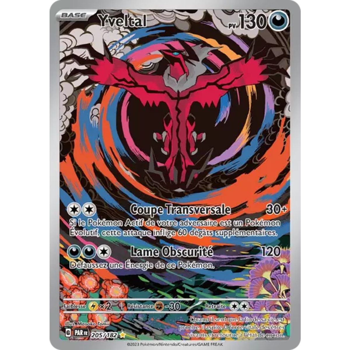 Yveltal - Rare Illustration 205/182 - Scarlet and Purple Paradox Fault